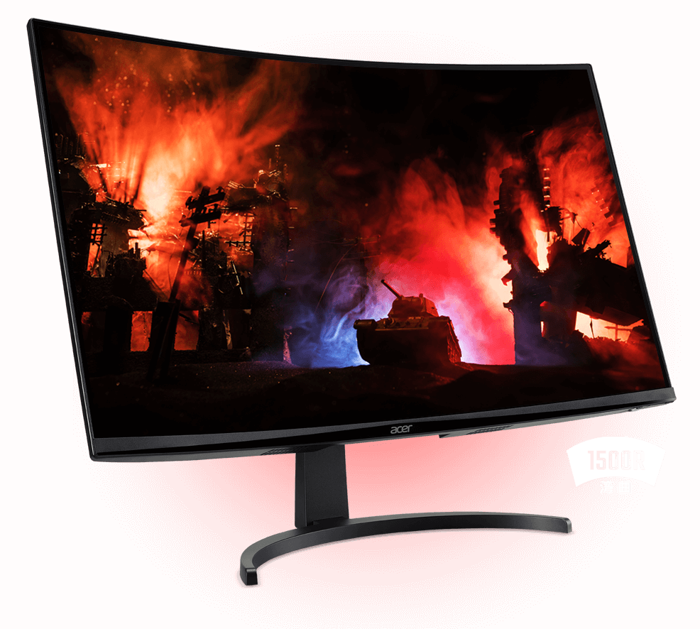 Acer Nitro 湾曲 ゲーミングモニター 31.5インチ フルHD VA 非光沢