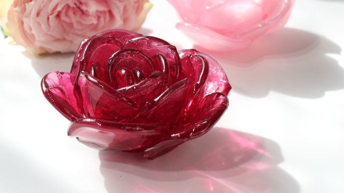 ガラス細工 薔薇 小 いろんな色 No. 1〜12 選んでね バラ ガラス細工