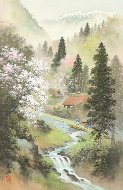 櫻山居士山水画