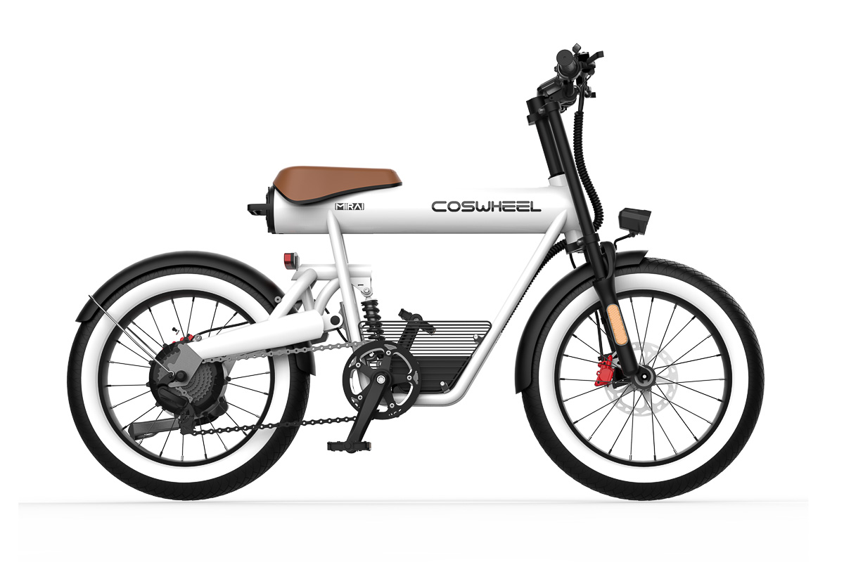 見た目一緒の「COSWHEEL MIRAI」だけど電動バイク（原付一種）と電動