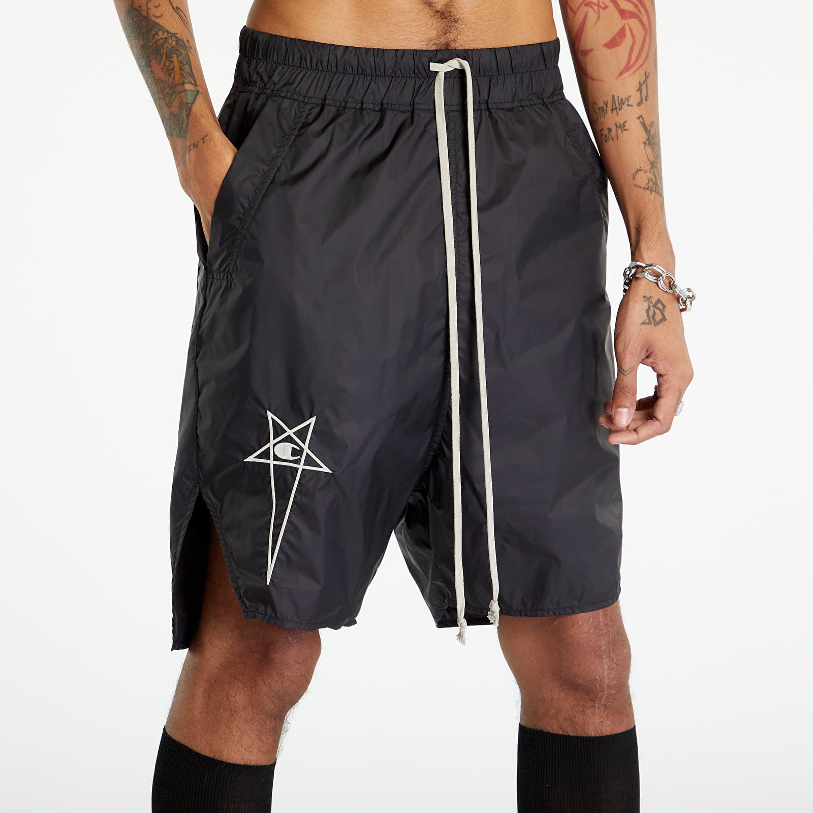 Shorts Rick Owens x Champion Beveled Pods Shorts Black (CM02C9238