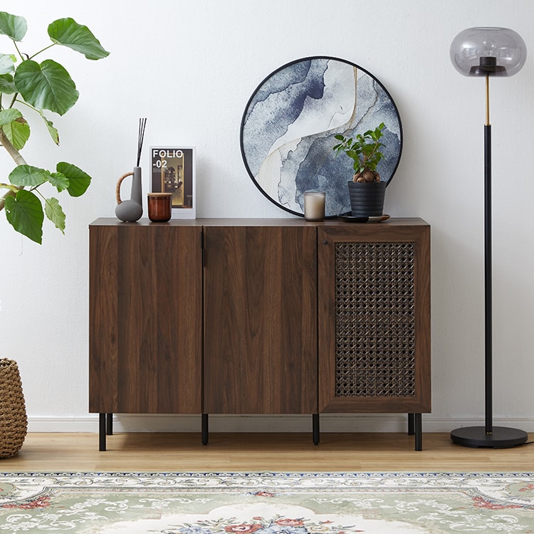 LOWYAのラタン調キャビネット 【公式通販】