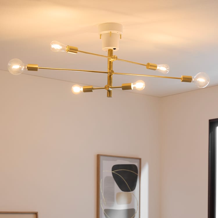 6灯] シーリングライト アーム 回転 角度調整 | 【公式】LOWYA(ロウヤ