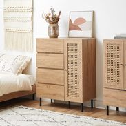 幅120] ラタン調キャビネット リビングボード | 【公式】LOWYA(ロウヤ