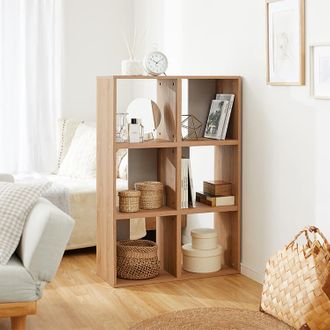 本棚(幅72cm) 2段 木目調 縦横レイアウト可能な収納棚 | 【公式】LOWYA