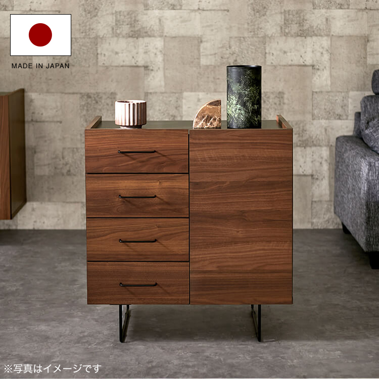 リビングボード(ホワイト/ブラウン)シンプルでモダンなデザイン