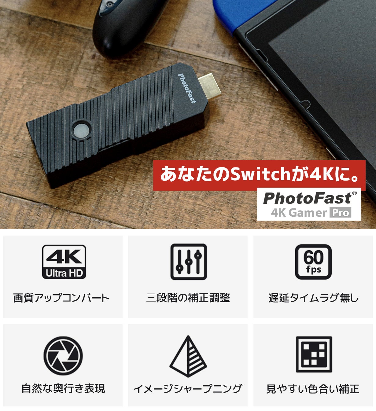 映像用ケーブル PhotoFast 4K Gamer Pro 映像用ケーブル PhotoFast 4K