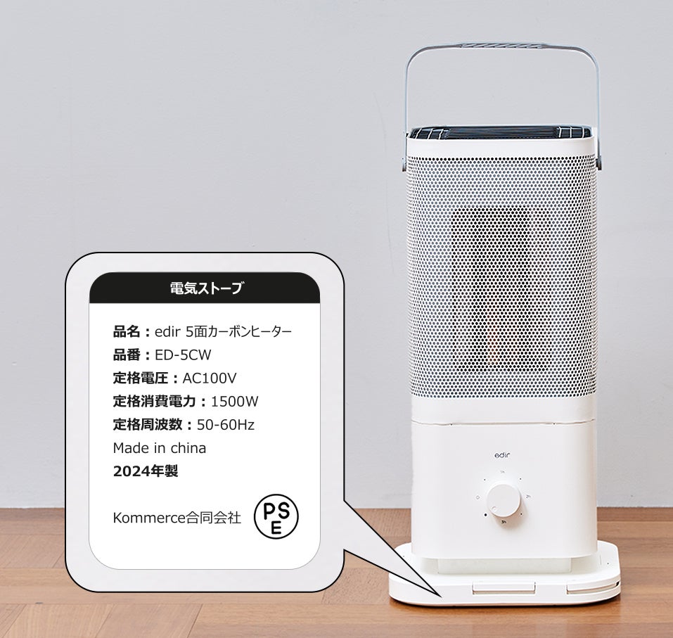 リクルク】edir カーボンヒーター 5面 リクルク】edir カーボン
