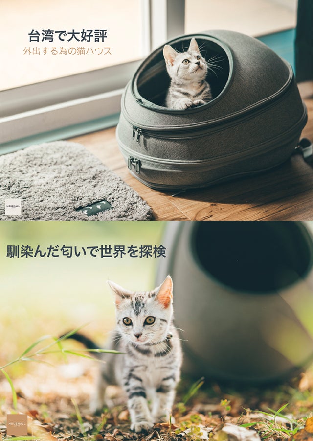 愛猫を背中に乗せて、一緒に冒険しよう！EGGYリュック型猫ハウス