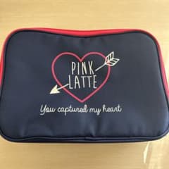 PINK LATTE トラベルポーチ ネイビー/赤 - メルカリ
