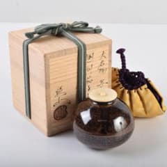 茶道具 松本鉄山作 大名物写 国司茄子茶入 仕覆付 共箱 V 9199 - メルカリ