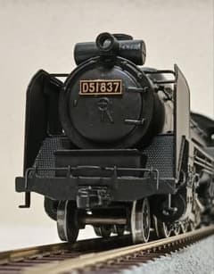 HOゲージ 天賞堂アダチ D51蒸気機関車、カンモーター、メンテナンス済
