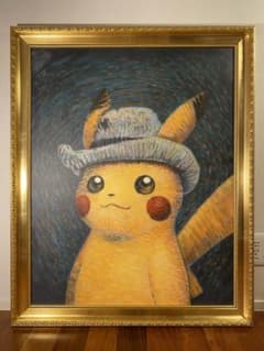 ゴッホピカチュウ キャンバス XL 95×75 金枠 xl - メルカリ