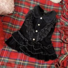 ene☆ ワンピース 黒 フリル レース 上品 カリーナ ハンナ 好きな方に