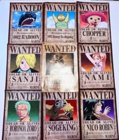 ワンピース 手配書 ONE PIECE 9枚セット ポスター - メルカリ