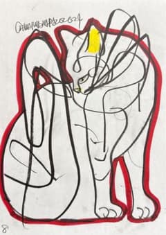 木原千春5分間ドローイング/CATエスキース8 - メルカリ