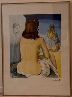 サルバドール・ダリ 「私の裸の妻」 版画 額装 リトグラフ #207-1