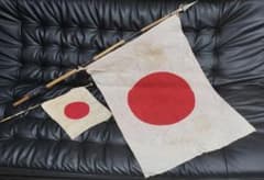 戦時中 国旗 柄付 2本 戦前 日本軍 - メルカリ