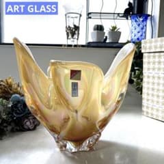 昭和レトロ 岩津硝子ART GLASS 花瓶 置物インテリア レトロポップ