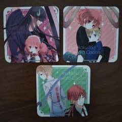 妖狐×僕SS・藤原ここあカフェ コースター4点セット（蜻蛉・カルタ・残