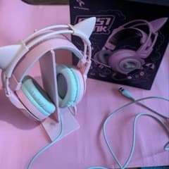 SOMiC G951 PINK 良品 PCヘッドセット 猫耳 ピンク - メルカリ
