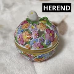 ヘレンド HEREND 花柄透かし彫り陶器ボックス ボンボニエール - メルカリ