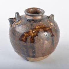 タイ古陶磁 スンコロク 宋胡録 褐色釉 双耳水滴 - メルカリ