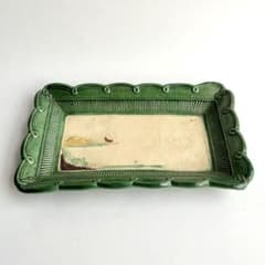 源内焼 平賀源内 陽刻 三彩釉 漢詩山水 長皿 - メルカリ