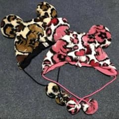 レア】ディズニーリゾート 卒ディズ ファンキャップ ヒョウ柄