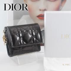Lady Dior＊ディオール＊エナメル＊ロータスウォレット＊カナージュ