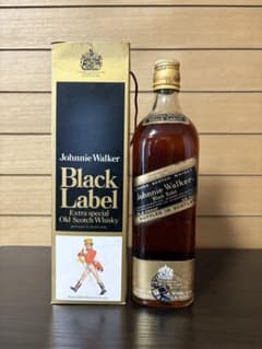 琉球政府通関済印】1970年初期 ジョニーウォーカー黒ラベル白紋章