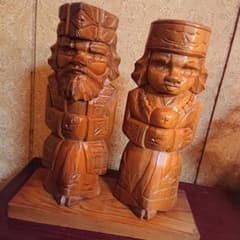 昭和レトロ アンティーク 北海道 アイヌ ニポポ人形 木彫り 民芸品