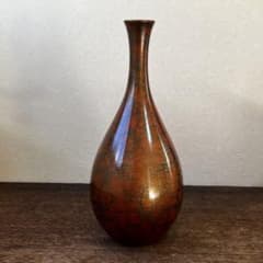 鋳銅 一輪挿し 銅器 鋳銅花瓶 伝統工芸 - メルカリ