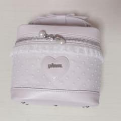 pium ハートドットチュールバニティバッグ ピンク - メルカリ