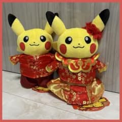 ポケモン ぬいぐるみ チャイナ服 中国限定 セット 海外限定 丸顔
