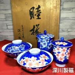 深川製磁 睦揃 青桜 夫婦茶碗 夫婦湯呑み 元箱保管 - メルカリ