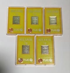 TUC Silver 1g 純銀 景品 5個 シルバー - メルカリ