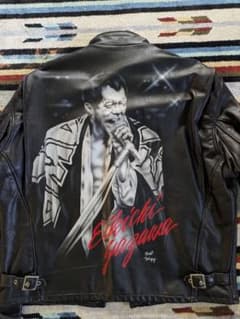 超希少USED革ジャン】矢沢永吉 ライダースジャケット - メルカリ