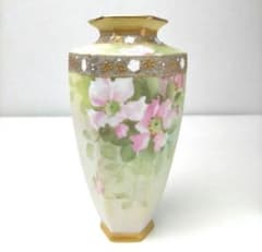 希少☆美品☆オールドノリタケ 金彩点盛り薔薇絵 花瓶 - メルカリ