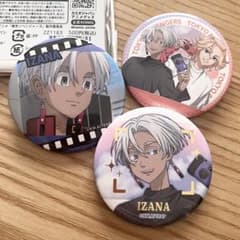 東京リベンジャーズ ハピネス缶バッジ カメラさんぽ 黒川イザナ 3個