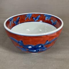 源右衛門】古伊万里の伝統 日本の名窯 舘林源右衛門作 染錦赤濃牡丹絵