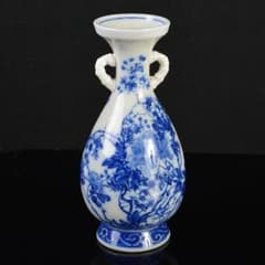 瀬戸焼 古瀬戸 染付 花蝶文 双耳瓶 H R7183 - メルカリ