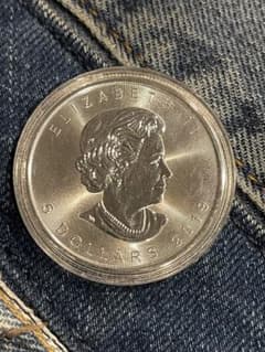 カナダ 2019年 メープルリーフ 銀貨 5ドル - メルカリ