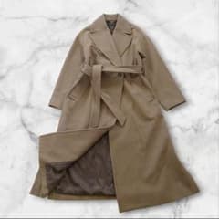 スローブイエナ SUPER100メルトン ビックラペルコート ロングコート