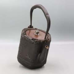 光玉堂 大國寿朗造 銀梅摘 花鳥紋漢詩図鉄瓶 唐銅蓋 - メルカリ