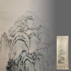 中国古美術.明時代.王監款.花鳥図.宣紙.三尺手描き.掛け軸.水墨画.名家