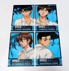 ⑤テニスの王子様 シャイニングクリアカード 第1弾 青酢 4枚セット