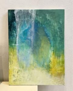 217 抽象画 アクリル画 原画 キャンバスボード F6 未知への出入り口