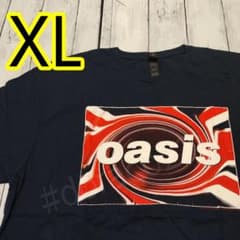 oasis オアシス ユニオンジャックロゴTシャツ 両面プリント ホワイト XL