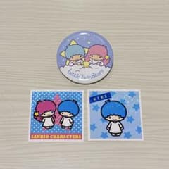 リトルツインスターズ キキララ サンリオ 缶バッジ 缶バッチ シール